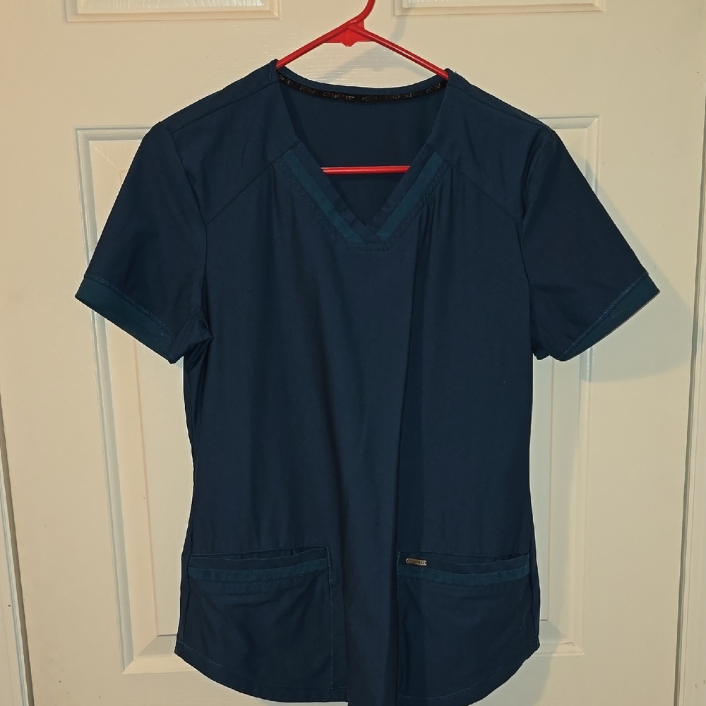 Greenish Bluish Scrub Top